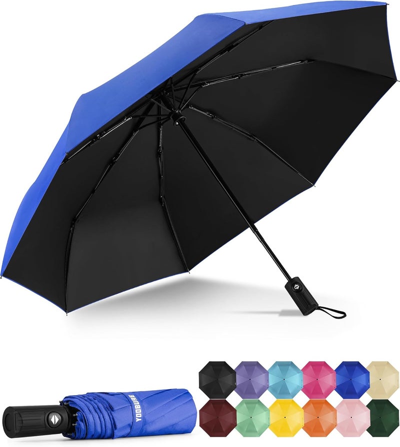 Yoobure Windproof Travel Umbrella - Automatic Umbrellas for Rain, Compact Folding Umbrella with UV Protection, Lightweight Portable Design for Backpack/Walking/Car, Sun & Storm Ready - Image 1